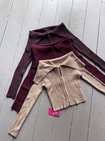 Sweater paisana con doble cierre