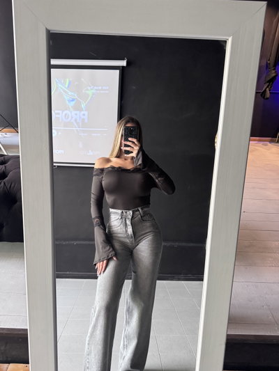 Top lycra y encaje 