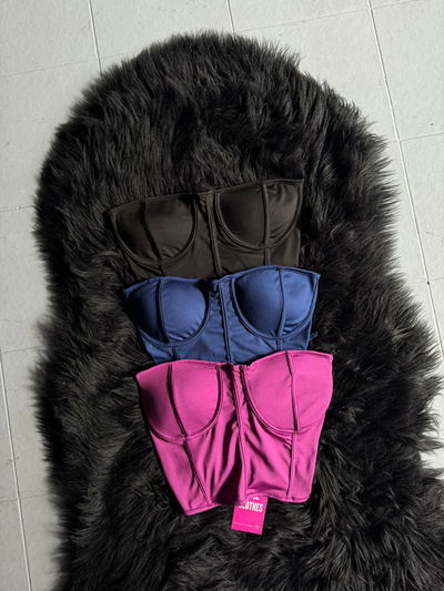 Corset tazas lycra espalda cruzada