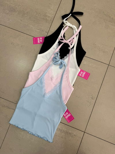 Remera puntilla para atar