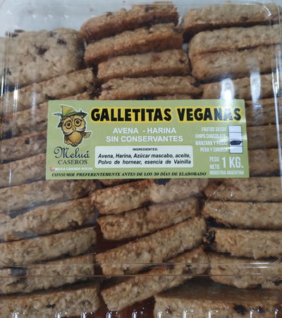 Galletitas veganas Meluá - Avena, manzana y pasas x 200g