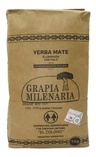 Yerba Grapia milenaria Agroecológica x 1 KG (Paquete)