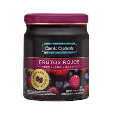 Mermelada de Frutos Rojos con stevia Cuarto Creciente x 280g