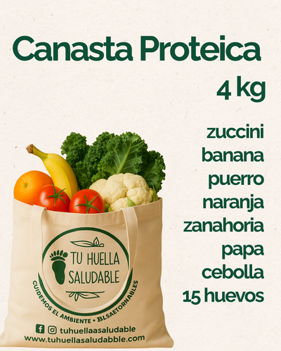 Canasta Proteica (verduras y frutas + 15 huevos)