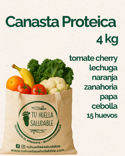 Canasta Proteica (verduras y frutas + 15 huevos)