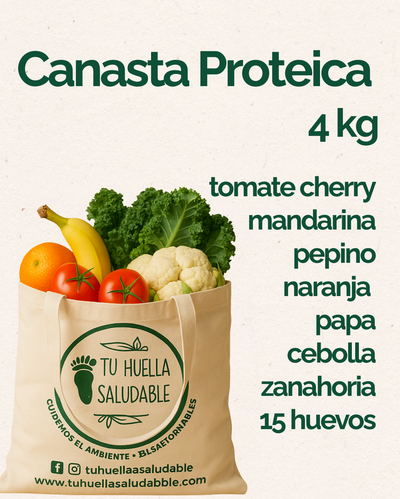 Canasta Proteica (verduras y frutas + 15 huevos)