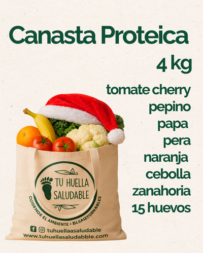 Canasta Proteica (verduras y frutas + 15 huevos)