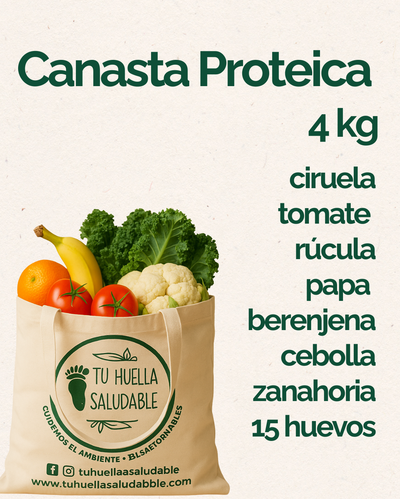 Canasta Proteica (verduras y frutas + 15 huevos)