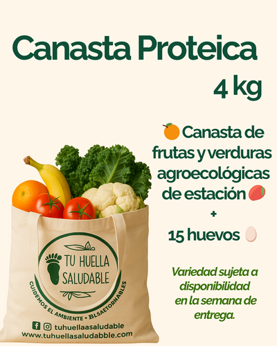 Canasta Proteica (verduras y frutas + 15 huevos)