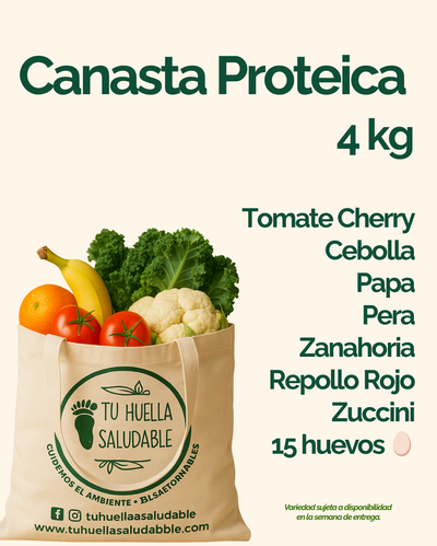 Canasta Proteica (verduras y frutas + 15 huevos)