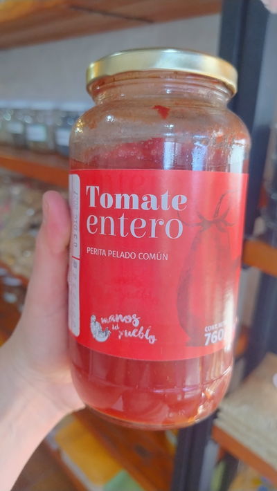 Tomate entero agroecológico Manos del Pueblo x 760g