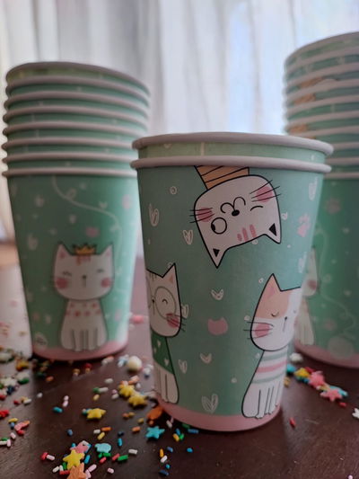 Vaso polipapel gatitos