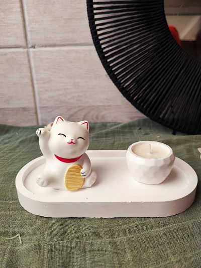 Set gatito mas vela