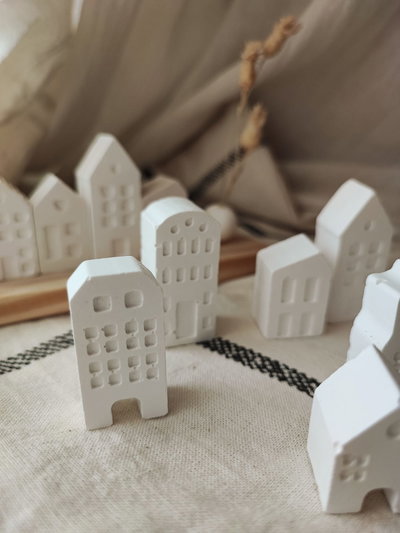 Pack de 10 casitas nórdicas decorativas