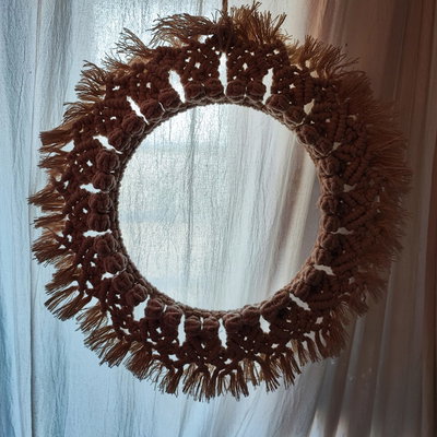 Marco en Macrame para espejo