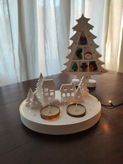 Paisaje navideño CON luces