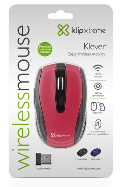 Mouse Inalambrico con pilas AAA - klipxtreme