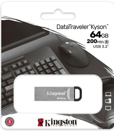 Pendriver 64GB USB 3.2 DataTravel Kyson Metalico - Kingston