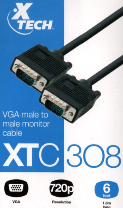 Cable VGA M-M 1.8 metros - Xtech