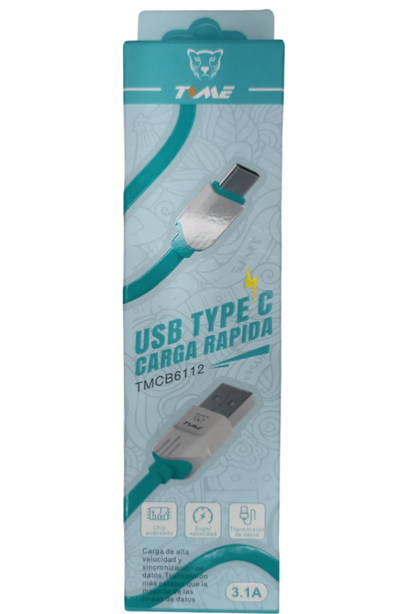 Cable USB a Tipo C 3.1A Carga Rapida - Time