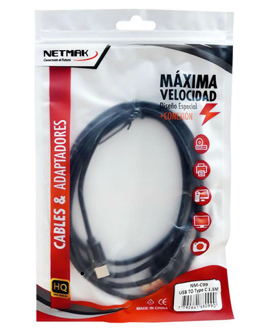 Cable Usb a Usb "Tipo C" 1.5m- Netmak