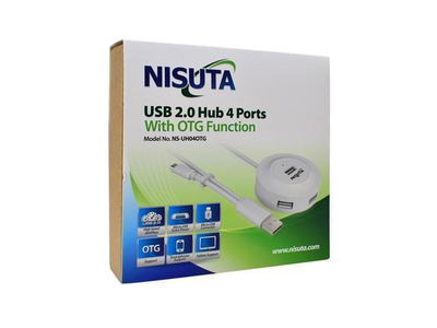 Hub USB 2.0 de 4 puertos con funcion OTG - Niusuta