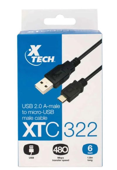 Cable USB A - Micro USB XTC-322 - Xtech