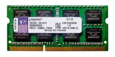 Memoria RAM 4GB DDR3 1333 Mhz 1.5 v - Kingston KVR133D3S9/4G - Usadas