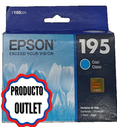 Cartucho Epson 195 Original Cian - Producto OUTLET