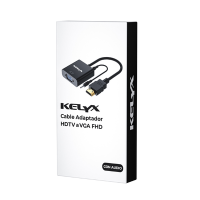 Adaptador HDMI a VGA 1080p c/audio - Kelyx KL-CBL-HDTV-VGA