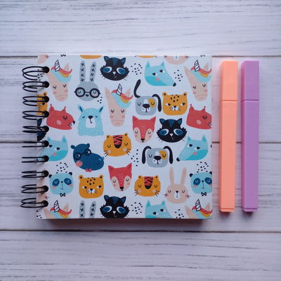 CUADERNO CUADRADO "Animalitos!