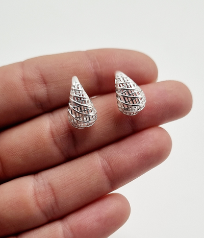 Gotas de plata 925 labrada 