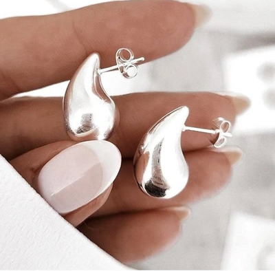 Aros gota de plata 925