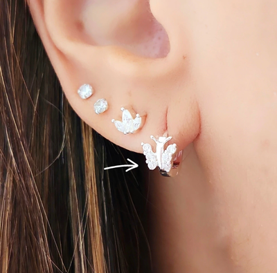 Aros mini mariposa 