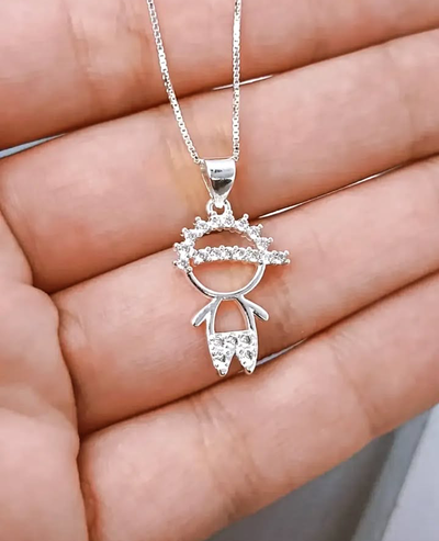 Conjunto plata 925 con dije nene 