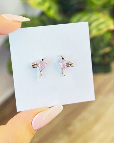 aros colibri lila