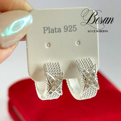 Argollas lupe PLATA 925