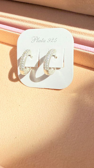 Argollas con circonia