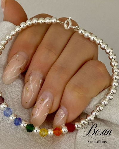 Pulsera siete chakras PLATA 925