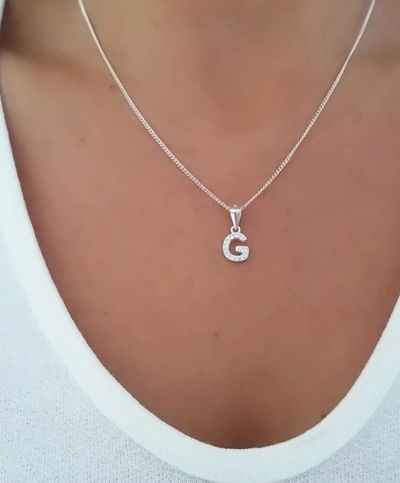 Conjunto letra g PLATA 925