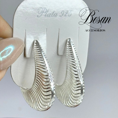 AROS GOTAS PLATA 925