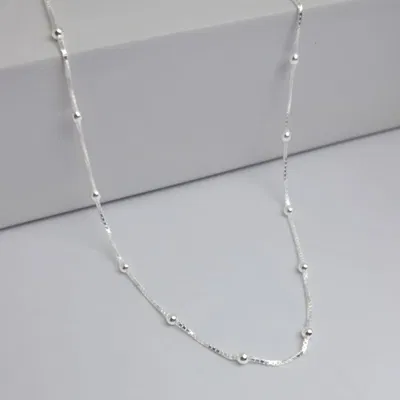 cadena bolitas plata italiana 925
