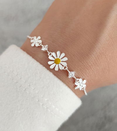 Pulsera margarita plata 925