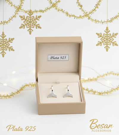 Aros cola de sirena plata 925