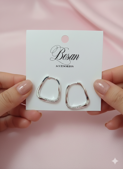 Argollas con piedras de circonia