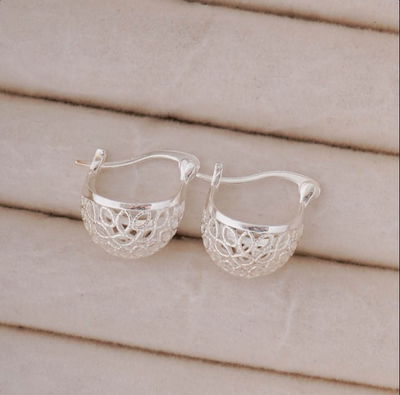 aros canastita plata 925