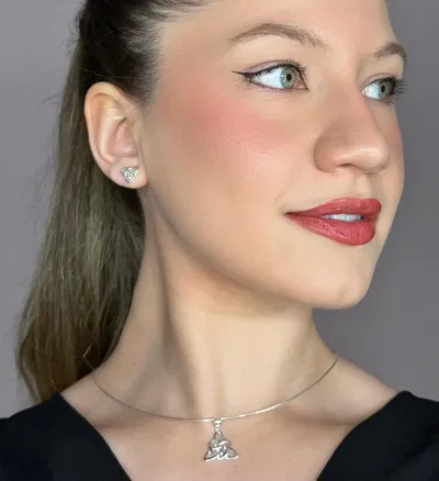 conjunto cadena y aros nudo de bruja