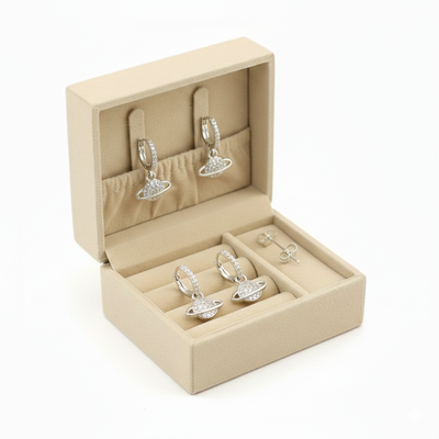 aros saturno plata 925