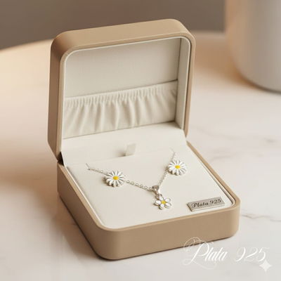 conjunto margarita plata 925 nena