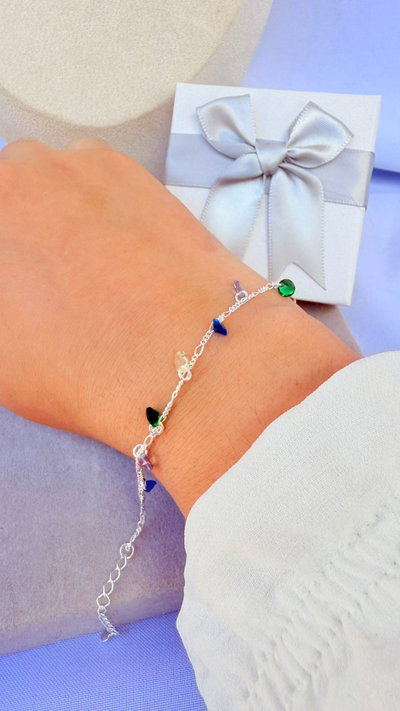 Pulsera esperanza con cristales plata 925